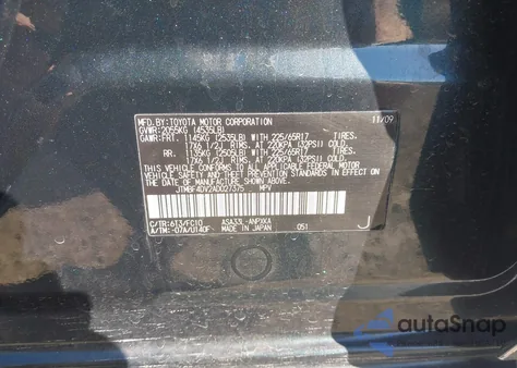 2010 Toyota Rav4 из США, поврежденный, VIN JTMBF4DV2AD027375